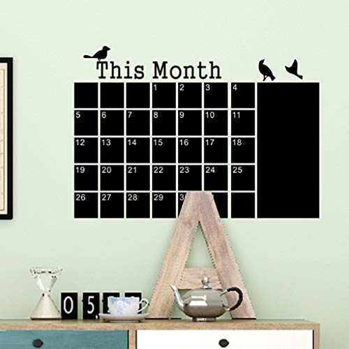 DondPO DIY Wall Sticker Monthly Planner Calendar Blackboard Chalk Board Removable Decal Nursery Decor - Thumbnail 3