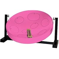 Panyard Jumbie Jam Steel Ready to Play Kit-Pink G-Major with Table Top Stand-Made in USA Authentic Pan, 16-inch W1086