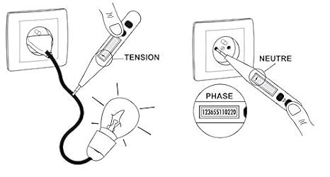 Tibelec 975230 Tournevis Testeur De Courant Continuite A Affichage Precalibre Testeurs De Tension