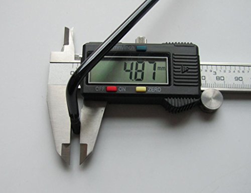 KAISH 5mm ST Strat Guitar Tremolo Trem Arm Whammy Bar Black Nickel with Cream Tip