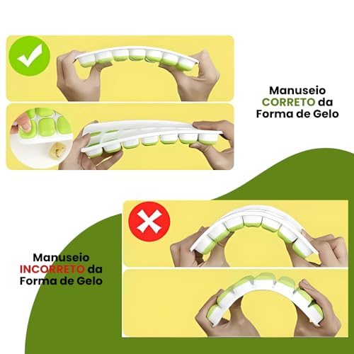 Kit 4 Formas de Gelo com Tampa Rígida Fundo Silicone Flexível 14 Cubos | Ideal para Bebidas, Ideal para Frutas, Ideal para Papinha, Ideal para Alimentos