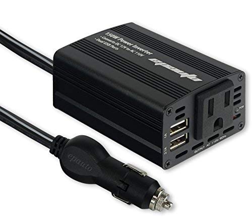 EPAuto 150W Car Power Inverter DC 12V to 110V AC Converter with Dual USB Charger