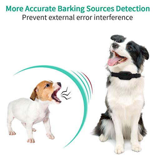 pueikai Dog Bark Collar, Dog Training Collar with Beep/Vibration/Shock Modes, Rechargeable Waterproof Anti-bark Collar with Adjustable Sensitivity, Smart No Bark Collar for Small Medium Large Dogs
