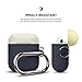 elago Duo Hang Case Compatible with Apple AirPods Case 1 & 2, Carabiner Included, Supports Wireless Charging, 2 Color Caps + 1Body [Classic White, Creamy Yellow + Jean Indigo]