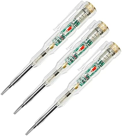 Intelligent Voltage Tester Pen – Non-Contact Power Detector With LED Light, Screwdriver Tip & Self-Check Function (70-250V, 155mm)