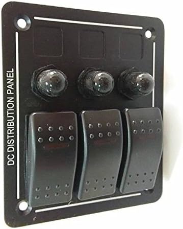 Xseries Auto ™ 12V&amp;24V LED Rocker Switch Panel Waterproof Auto Marine Boat RV Rocker Switches (3 Switches)