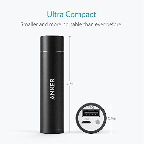 Anker PowerCore+ mini, 3350mAh Lipstick-Sized Portable Charger (3rd Generation, Premium Aluminum Power Bank), One of the Most Compact External Batteries Cell Phones & Accessories, Accessories, Batteries & Battery Packs, Portable Power Banks