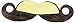 Bold Brown Mini Handlebar Moustache (7.5