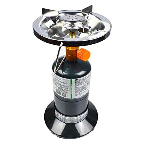 RANDDER Propane Stove Portable Camping Gas Stove 10,000 BTU Bottletop Single Adjustable Burner