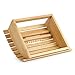 Ergonomic Bamboo Footrest Foot Stool Under Desk Footrest with Massager Rollers for Office Home
