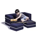 Jaxx Zipline Modular Kids Loveseat & Ottomans/Fold