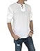 Love Quality Men's Hero 3 Button 100% Cotton Hippie Shirt Pilates Beach Yoga Top