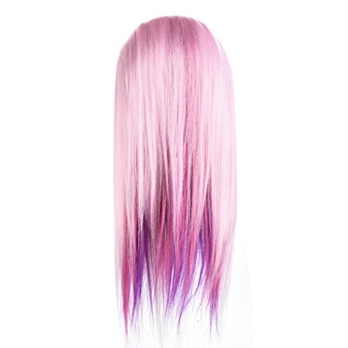 Leewa Colorful Cosmetology Mannequin Manikin Training Head Model - 65cm Hair Length (65cm, A)