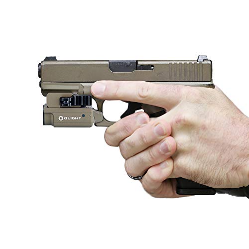 EdisonBright Olight PLMINI 2 (PL Mini 2) 600 Lumen Magnetic USB Rechargeable Modular Adjustable Mount Pistol Light Charging Cable Carry case (Desert Tan)