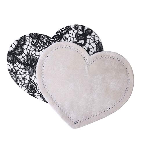 bamboobies Washable Reusable Nursing Pads with Leak-Proof Backing for Breastfeeding, Flirty Lace, Ultra Thin, 12 Count