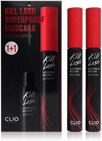 クリオキルラッシュスーパープルーフマスカラ7gx2本セット韓国コスメ、Clio Kill Lash Superproof Mascara 7g x 2ea Set Korean Cosmetics [並行輸入品] (01. Long Curling)