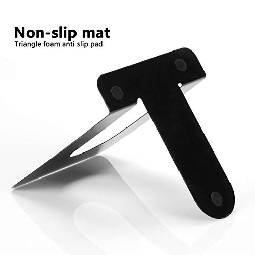 Metal Bookends, Heavy Duty Black Bookend Support, 6.5 x 5 x 5.7 Inch, Set of 6 Pairs - Thumbnail 4