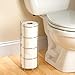 Zenna Home Toilet Paper Reserve, 3 Rolls, Chrome