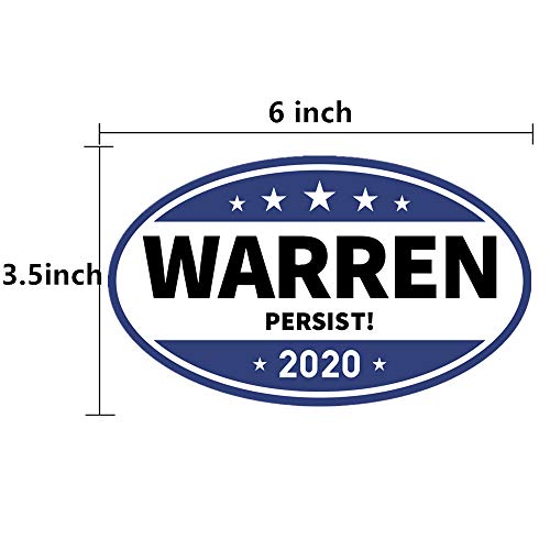 kortesÂ 6 PackÂ Elisabeth Warren Magnet for 2020 President,Â Warren Magnetic Bumper Sticker for Patriot and Election Time, Stick on Cars, Refrigerator EtcÂ - Persist, 6 X 3.5 Inch
