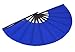 Amajiji Large Folding Fan, Chinease/Japanese Folding Nylon-Cloth Hand Fan, Women Hand Folding Fans Hand Fan Gift fan Craft fan Folding Fan Dance Fan (Blue)