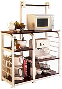 Horno microondas de cocina con combinación de acero y madera, amplia