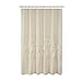 Comfort Spaces CS70-0099 Cavoy Bathroom Pintuck Shower Tufted Ruffle Pattern Modern Elegant Microfiber Fabric Bath Curtains, 72