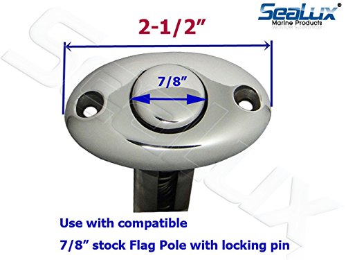 SeaLux-Marine-Boat-Flag-Stanchion-Pole-90-degree-Flush-Mounting-Socket-316-SS-OEM-Quality-Mounting-Socket-Only SeaLux-Marine-Boat-Flag-Stanchion-Pole-90-degree-Flush-Mounting-Socket-316-SS-OEM-Quality-Mounting-Socket-Only