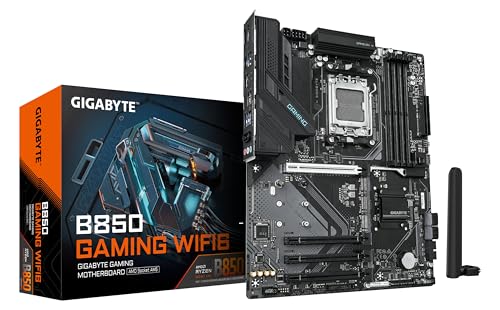 GIGABYTE B850 Gaming WIFI6 Motherboard - AMD Ryzen 9000 Serie CPUs, 6+2+2 Phasen digitales VRM, bis zu 8200MHz DDR5 (OC), 1xPCIe 5.0 + 2xPCIe 4.0 M.2,