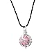 MJartoria Filigree Cage Music Chime Ball Prenatal Education Baby Caller Pregnancy Necklace Pink