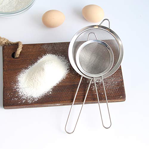Lawei 5er Pack Küchensieb Mehlsieb Feinmaschig Edelstahl Haushaltssieb mit Griff, 5 Größen Durchmesser 8/11,5/16/ 20/23… – Bild 5