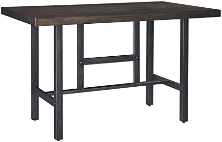 Kavara Medium Brown Color Rectangle Dining Room Counter Table