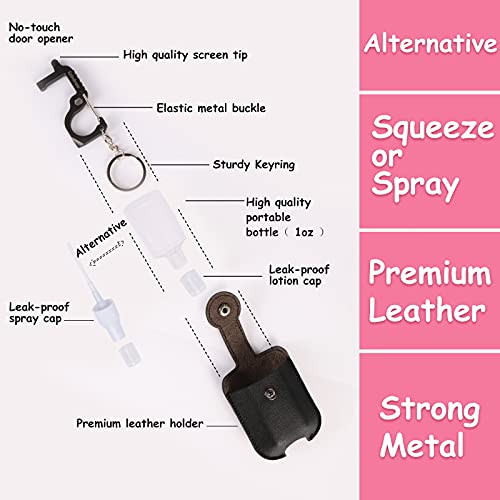 Portable Hand Sanitizer Holder Keychain and No Touch Door Opener, Hand