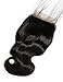 Slove Hair Silk Base Closure,4X4 Silk Closure Human Hair Body Wave For Black Women Bleached Knots Lace Closure Natural Color Silk Top Closure Free Part 08 Inches