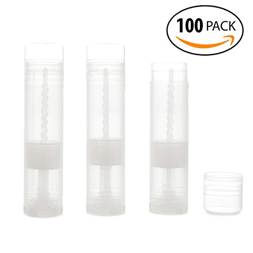Milliard Empty Lip Balm Tubes, Empty Lip Balm Containers BPA Free - Clear 100 Count
