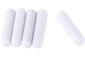 Magnetic Stir Bar Set, PTFE Material, Type C, White, 5 Pieces, 7x30mm, for Laboratory Stirrer Mixer