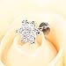 BODYA 3pcs 16G 7mm Cubic Zirconia Flower Lip Rings Labret Nose Studs Helix Round Shape Stud Earring Body Piercing Jewelry Three Tone