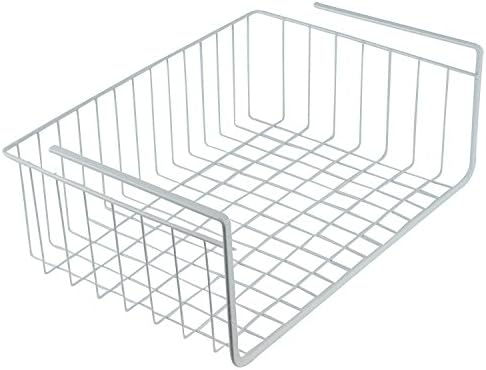 Metal Under Shelf Basket Storage Organizer Kitchen Pantry Closet Space Saver 11.5"W x 10."D x 5.5"H