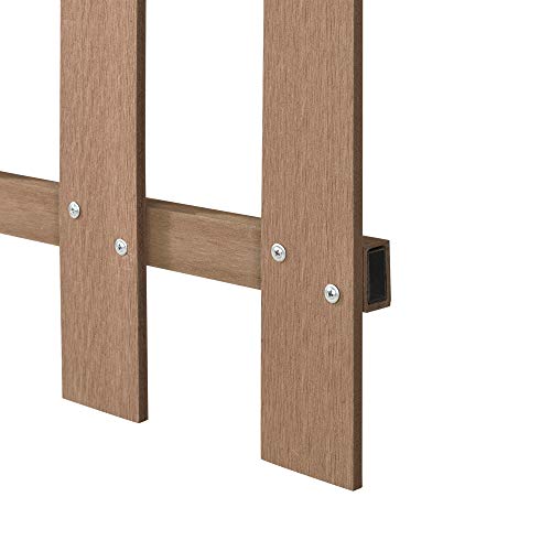 neu.holz WPC Gartenzaun Lattenzaun Holzzaun Gartenzaun Friesenzaun Sichtschutz Braun – Bild 4
