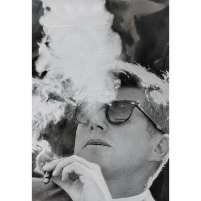 (13x19) President John F Kennedy Smoking Archival Photo Poster Print
