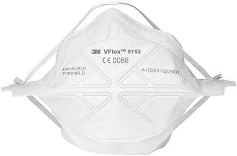 3M VFlex Disposable Respirator, FFP2, Unvalved, Small, 9152s, EN safety certified