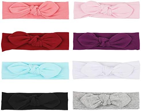 COUXILY Baby Bow Headband Headwraps for Infant Toddler Baby Girl, 5 Sizes Available