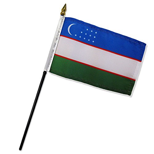 Uzbekistan-12x18in-Stick-Flag