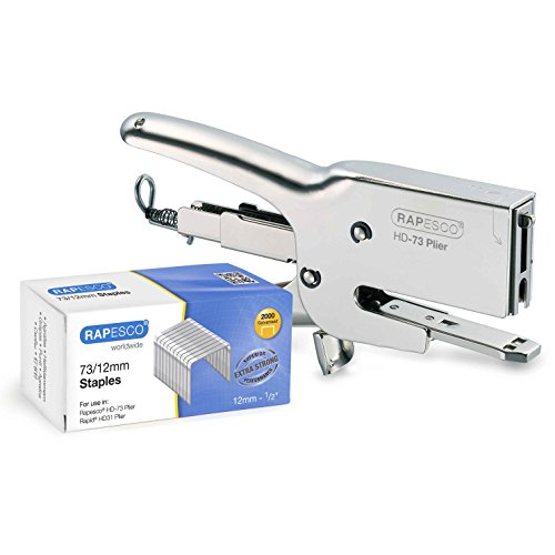 Rapesco 1306 Heavy-Duty HD-73 Plier Stapler, 2000 Type 73/12 mm Staples
