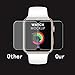 [3-Pack] Apple Watch 38mm Tempered Glass Screen Protector - Linboll [Only Covers the Flat Area] Anti-Scratch, 9H Hardness, Bubble Free Screen Protector for Apple Watch 38mm