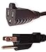Ubercords 6 Foot (2 Pack) Power Extension Cord - 16 AWG Power 3 Prong Appliance Extension Cable Cord - 125 Volts, 13 Amps - UL Listed