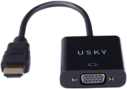 HDMI to VGA Adapter, USKY Gold-plated 1080P Active HDMI to VGA Converter Cord cable male to female for HDTV,Laptop,Projectors