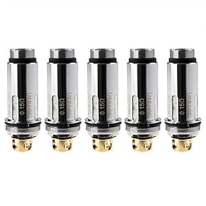 Riccardo Cleito Pro Mesh Coils (0.15 Ohm), Aspire Verdampferköpfe für e-Zigarette, 5 Stück