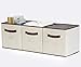 StorageWorks Polyester Canvas Storage Cube Box, Natural, Medium, 3-Pack