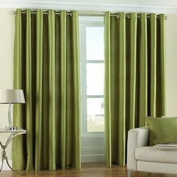 Java Eyelet Curtains In Moss Green Size 66 112cm X 108
