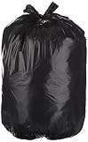 AmazonBasics 23 Gallon Slim Trash Can Liner Bag, 1.1 mil, Black, 250-Count - AMZB-23GBK-1.1M
